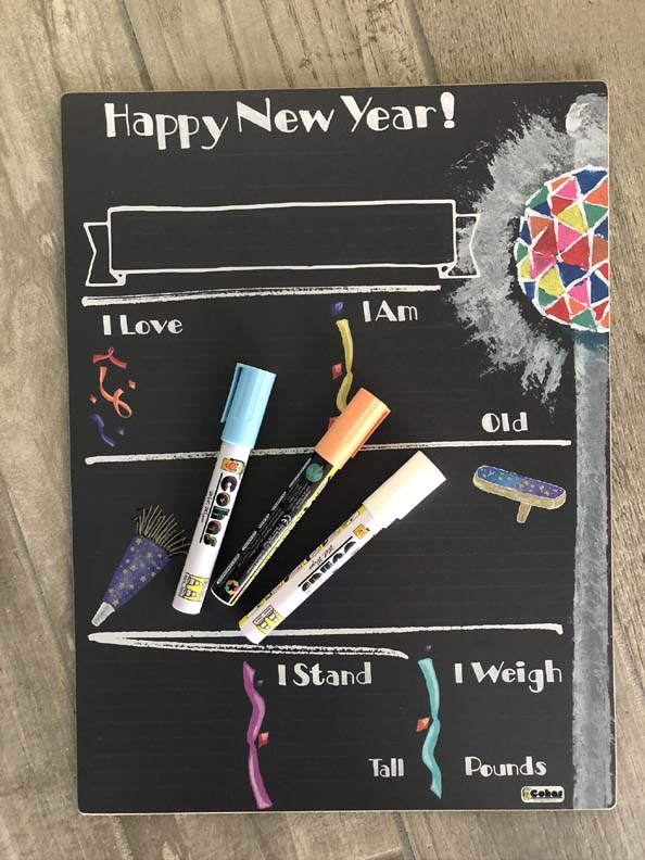 New Year Milestone Chalk Board by Cohas