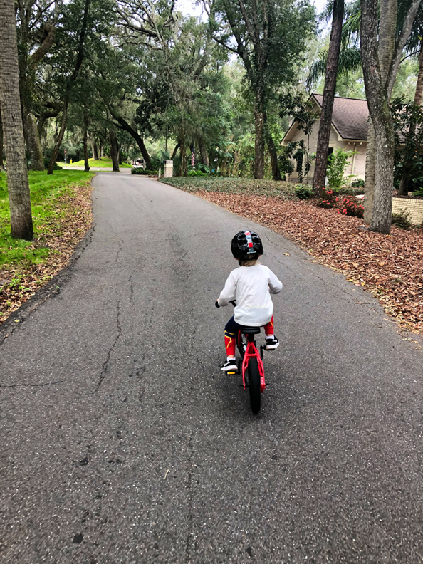 learning to ride a bike